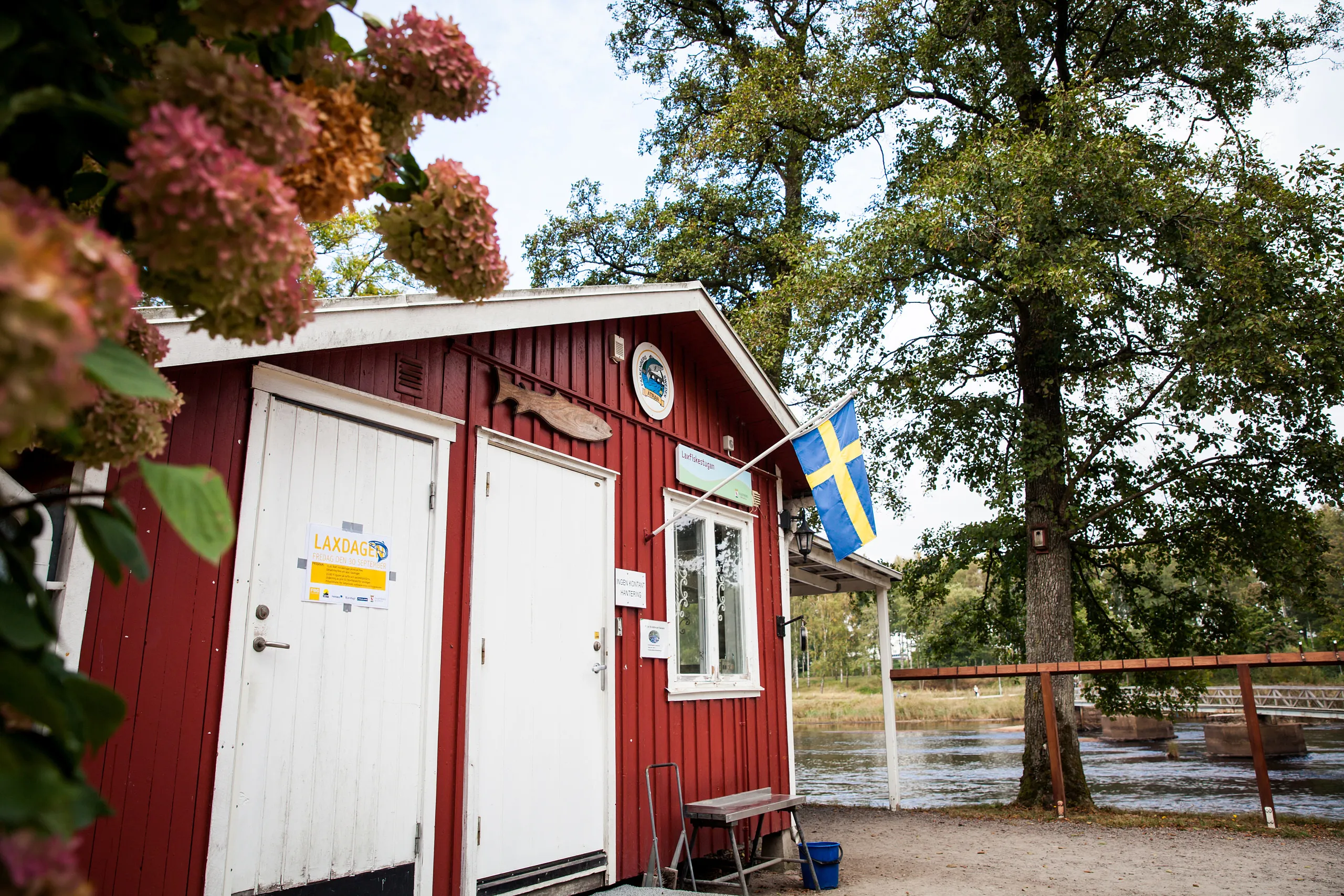 Röd stuga.